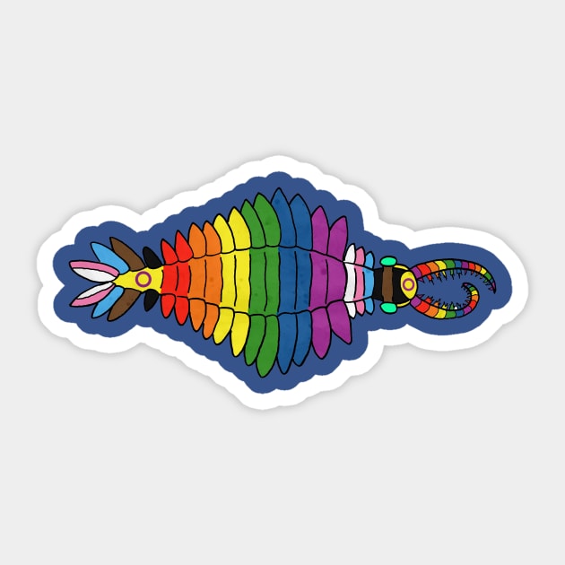 Pride Anomalocaris Sticker by NocturnalSea